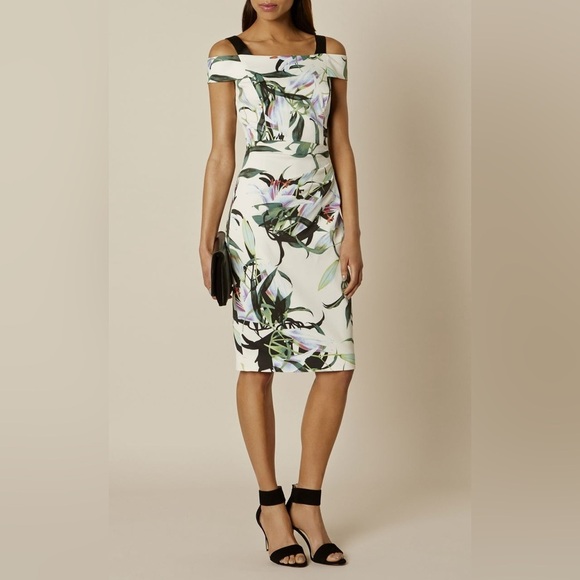 Karen Millen Dresses & Skirts - Karen Millen Lily Print Pencil Midi Dress Size 4